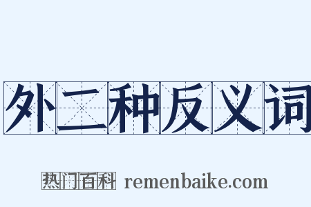 外二种反义词是什么意思的图片